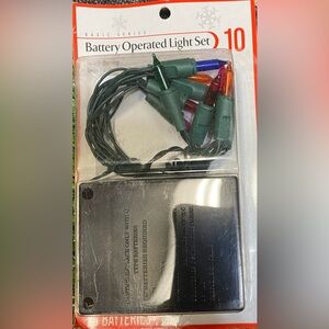 Vintage 10 light battery operated Christmas light string